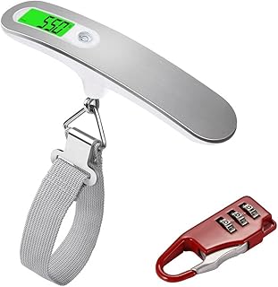 Y & L winging with mini lock, 50kg/110lbs luggage balance, suspended luggage balance, travel balance, travel accessories, LED backlight, internal battery, silver... DIAYTAR NIGERIA: Creating access to affordable products for every Nigerian with our swift delivery service.