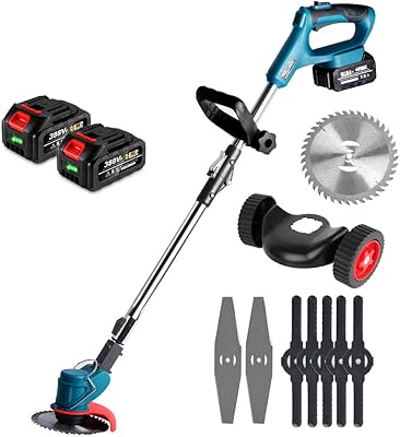 Wireless electric lawn mower, Multifunctional folding electrical lawn mower of 1500 W with 3 types of blades, rechargeable portable weeding machine for orchard and garden with 2 batteries.. Discover endless shopping possibilities at DIAYTAR NIGERIA, with budget-friendly prices and reliable delivery.