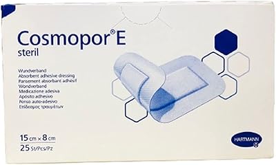 Hartmann Cosmopore E Sterile Adhesive Tampons Size 15 x 8 cm 25 HTC 900874/0, White.. DIAYTAR NIGERIA brings the marketplace to your screen with affordable products delivered in 5-8 days.