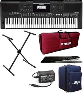 Yamaha tactile portable digital keyboard with 61 keys with support, transport case, dust and sector adapter, PSR-E473.. No stress, no delays — DIAYTAR Nigeria is your trusted shopping partner.