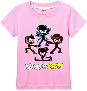T-shirt short-sleeved Ninja Kids for boys and girls in 100 % cotton.. DIAYTAR NIGERIA: Making online shopping accessible to all Nigerians with our affordable platform.
