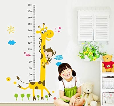 The White Shop Growth Home Sticker in the shape of a cute animal, monkey, giraffe, Cartoon sticker wall sticker, height indicator, measurement rule for baby girls toddler boys.. Shop with ease at DIAYTAR NIGERIA, Nigeria's premier e-commerce platform offering budget-friendly shipping.