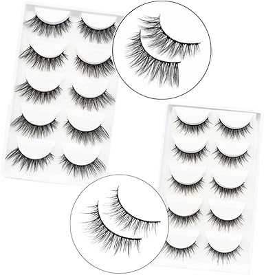 Pack of 10 pairs of 3D false eyelashes of natural appearance, false natural eyelashes for women, reusable make -up, mild false eyelashes of natural appearance, 2 matching styles... Be part of Nigeria’s most trusted online shopping experience — DIAYTAR Nigeria.