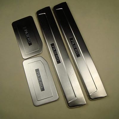 4 pieces in stainless steel LED Blu-ray Door Seuil Covers for Mitsubishi Pajero 2009-2013.. DIAYTAR NIGERIA: The marketplace that brings affordable products to every Nigerian home in under 8 days.