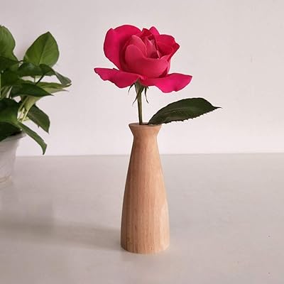 Small wooden flower vase of 6 sizes, flower vase for home office table center, Christmas wedding decoration with family (E) (size: b).. Shop like never before with DIAYTAR NIGERIA's comprehensive marketplace and budget-friendly shipping.