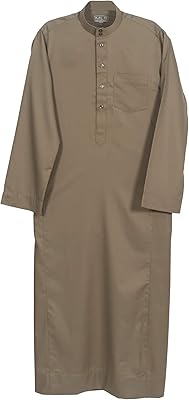 Saudi Thobe Beige Brown for Men Jibbah Kandora.. DIAYTAR NIGERIA makes online shopping accessible with our comprehensive platform and prompt delivery service.