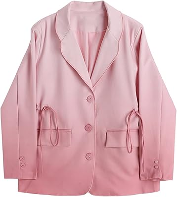 WODOW OUTFIT FOR WOMEN WOMEN BLAZER Progressive change with Irregular knot Elegant Long sleeve reverse ample jacket (Color: Rose, Size: M).. DIAYTAR NIGERIA makes quality accessible with our extensive catalog and competitive delivery rates.