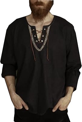Linen relaxed beach shirts with men's tightening cord, long sleeves, V -neck.. For everyday items and more, trust DIAYTAR Nigeria.
