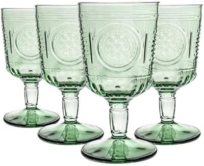 Set of 4 romantic cups Bormioli Rocco, 11 oz, glass crystal glass, made in Italy.. No stress, no delays — DIAYTAR Nigeria is your trusted shopping partner.