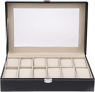 Sky-Touch watch box 12 grids PU leather box for men and women.. DIAYTAR NIGERIA brings affordable products to every doorstep with our reliable 5-8 day shipping.