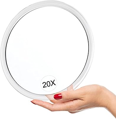 Missful mirror 20x yuhomek with suction cups - 6 inch ideal for makeup to eliminate black dots and eyebrow imperfections ideal for traveling see clearly, white (YH -01) details).. Experience the DIAYTAR difference with our vast product selection and delivery within 5-8 days.