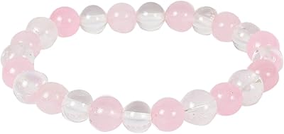 REACH REACH BRACELET in pink quartz and light quartz, precious natural healing stones bracelet, jewelry for women and girls, several colors, pearl size 8 mm.. Enjoy the simplicity of shopping with DIAYTAR NIGERIA, offering vast choices delivered in just 5-8 days.