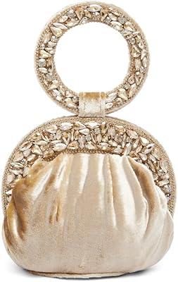 Golden potli bags for women, evening bag, bridal ethnic pocket with tightening cord-p94g, gold.. Get unbeatable value on every order with DIAYTAR Nigeria.
