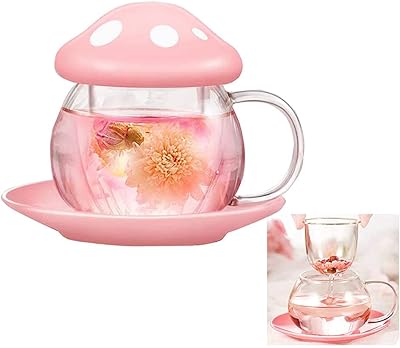 Cute tea cup in the shape of a resistant fungus heat with infuser.. DIAYTAR NIGERIA: Revolutionizing how Nigerians shop with affordable prices and prompt delivery services.