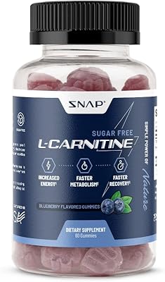 Snap Supplements Carnitine Supplement-Gums based on sugar-free L-carnitine for faster recovery, good taste, 60 bilberry gums.. Save more, wait less — DIAYTAR Nigeria delivers faster than ever.