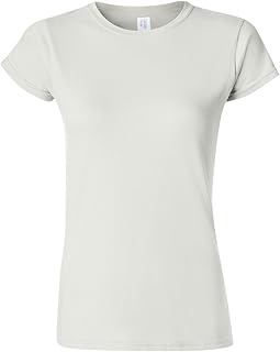 Gildan women's t-shirt, azale color, size s (lot of 2).. DIAYTAR NIGERIA revolutionizes online retail with our vast selection and cost-effective delivery options.
