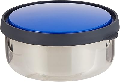 RAJ storage box, in steel, with plastic hermetic lid - 12 cm, matching, 1 piece, pd0001.. DIAYTAR NIGERIA combines affordability with convenience, delivering your purchases within 5-8 days.