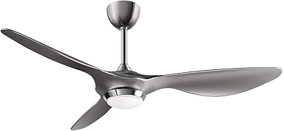 Intelligent ceiling fans of 52 silver inch with remote voice control app and LED lighting with variable intensity with 3 reversible CC engine blades for living room, bedroom and terrace.. DIAYTAR NIGERIA: Your trusted partner for affordable online shopping with reliable delivery timeframes.