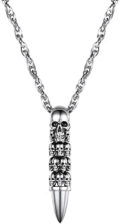 Necklaces with pendant skull with stainless stainless steel for men, 18 carat plated gold skeleton jewelry with chain, Rolo Punk jewelry.. DIAYTAR NIGERIA delivers value, variety, and convenience with our nationwide 5-8 day shipping.