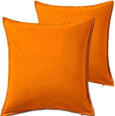 Package of 2 decorative pillowcases orange united BHG, size 20 "x 20", 100 % cotton.. Shop the smart way with DIAYTAR NIGERIA's extensive selection and budget-friendly nationwide delivery.