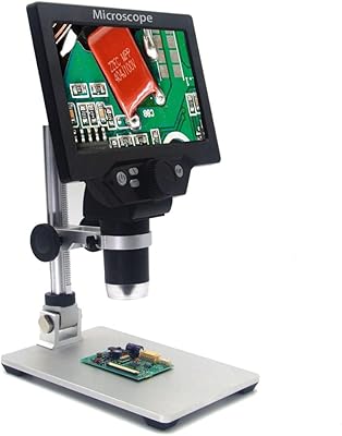 Ecam G1200 digital microscope with large color screen 7 ", large base, 12MP LCD screen, aluminum alloy support 1-1200x.. DIAYTAR NIGERIA: Where shopping dreams come true with budget-friendly prices and nationwide shipping.