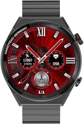 Intelligent Watch Round Germany C8 with three men's bands by Haino Tico, Black.. Discover shopping made effortless with DIAYTAR NIGERIA's comprehensive platform and quick shipping.