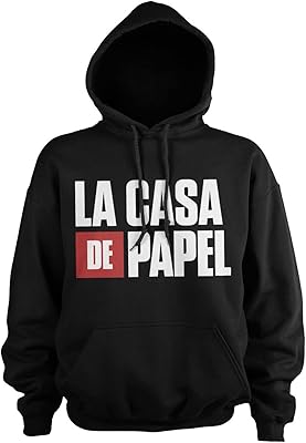 Hoodie with logo La Casa de Papel under official license (black).. DIAYTAR NIGERIA: Your trusted e-commerce partner with extensive product choices and affordable delivery.
