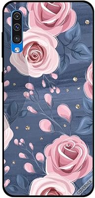 Protective shell for Samsung Galaxy A50 with pink pink motif and dark gray leaves.. DIAYTAR NIGERIA transforms desires into deliveries with our affordable prices and dependable shipping.