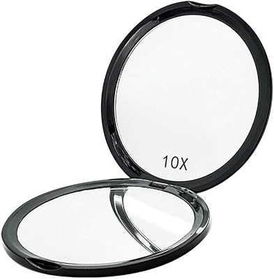 MINI MIQUE MAKED MAKED MAQUE DEWISSON, Portable travel makeup mirror with powerful magnification 10x and real mirror to travel or your handbag (black).. DIAYTAR Nigeria combines variety, affordability, and speed — making your online shopping experience not only enjoyable but also cost-effective.