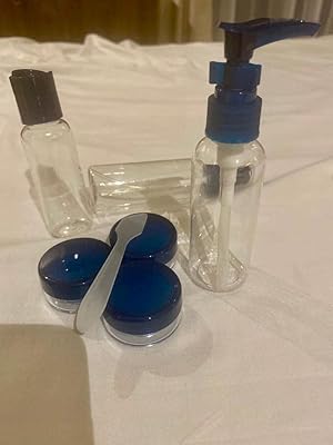 Set of 7 empty plastic travel bottles waterproof toiletry.. Nigeria’s trusted store online — DIAYTAR Nigeria never disappoints.