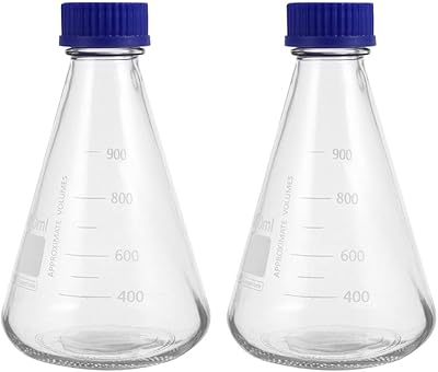 HEMOBlue 2 Pieces Erlenmeyer glass bottle with screw cap filcony Filter graduated in borosilicate glass of 1000 ml for laboratory and chemical experiences.. Discover why thousands choose DIAYTAR NIGERIA for affordable products delivered in less than a week.