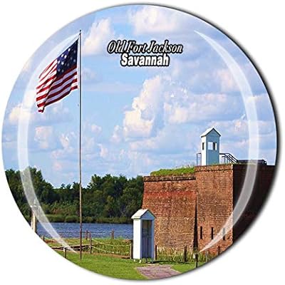 Old Fort Jackson Savannah USA 3D Refrigerator Loams Souvenir Loving in crystal Glass Collection of Souvenirs De Voyage Gift Kitchen Decoration at home.. Shop with purpose and save with DIAYTAR NIGERIA's extensive platform and nationwide delivery service.