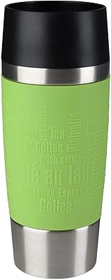 TEFAL 0.36 L travel cup, silver and lemon, stainless steel/plastic, model K3083114.. Shop across boundaries with DIAYTAR NIGERIA's comprehensive platform and budget-friendly delivery.