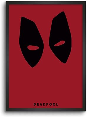 Lamron DEADPOOL Wall Decor Decor Decor Deadpool, size 8 "x 12", glass with black wooden frame of 0.5 ".. Experience shopping without stress at DIAYTAR NIGERIA's comprehensive and budget-friendly platform.