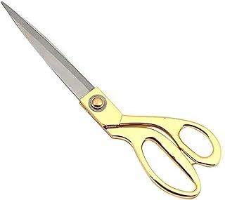 Robust professional stainless steel sewing scissors, golden, size 10.5.. DIAYTAR NIGERIA delivers what matters - quality, affordability, and prompt nationwide shipping.