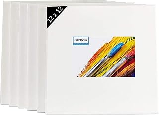 6 pieces united canvas for paint, 100% cotton canvas for acrylic paint, canvas for professional artist, amateur painters and beginners (12 "x 12").. Shop without boundaries at DIAYTAR NIGERIA, offering extensive variety at prices you'll appreciate.