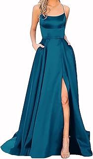 Qlwygl Elegant Long Evening Dress for Women, Long Dos Bare Dress, Stein Evening Dress with Spaghetti Studies for Party, Evening, Wedding (Color: Blue, Size: XL).. DIAYTAR NIGERIA: Where every Nigerian finds what they need at prices they can afford, delivered promptly.