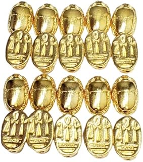 Egyptian scrap beads - 20 rooms - gold plated, tin color, without precious stones.. DIAYTAR NIGERIA transforms desires into deliveries with our affordable prices and dependable shipping.