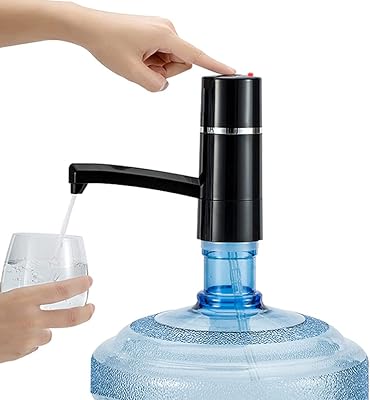 Rechargeable automatic electric water pump to empty water in bottles - black.. DIAYTAR NIGERIA delivers on our promise of extensive selection and budget-friendly nationwide shipping.