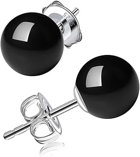 Root earrings in 6 mm black pearls for women - Hypoallergenic earrings in Sterling 925 silver, gift jewelry, 6 mm, sterling silver, pearl, sterling silver, pearl.. Shop the smart way with DIAYTAR Nigeria — fast delivery, affordable everything.