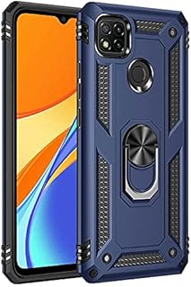 Rigid anti -silicone protection shell with support ring for Xiaomi Redmi 9C/Redmi 10A, Blue.. DIAYTAR NIGERIA: Revolutionizing how Nigerians shop with affordable prices and prompt delivery services.