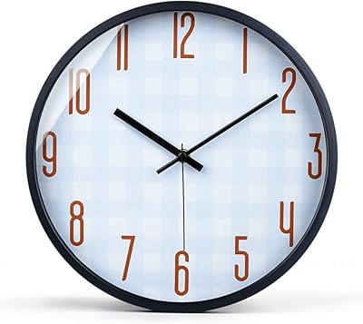 Battery wall clocks, without ticking, modern and simple, living room decoration, bedroom, silent quartz design, metal frame, 12 inch (color: C).. Enjoy a hassle-free shopping experience with DIAYTAR Nigeria, where products are categorized for your convenience and delivery is always on time.