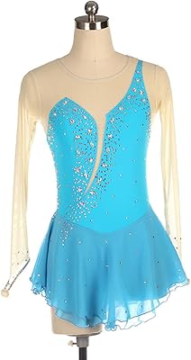 Ydhtiz Skating costume for adult women, simple, generous, women, children, long sleeves, rhinestones, skating dress, competition, sports training, women.. DIAYTAR Nigeria delivers happiness in 5–8 days, no matter what you buy.