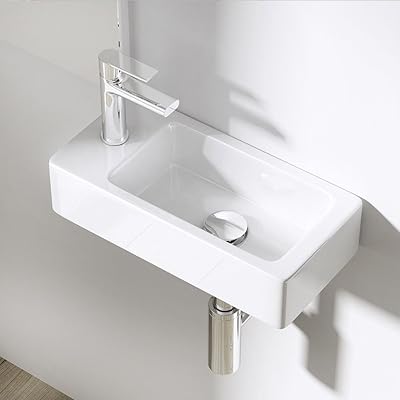 Small dorofin bathroom sink rectangular wall sink to pose hole for tap.. DIAYTAR NIGERIA: Where shopping meets satisfaction with affordable prices and delivery within 8 days.