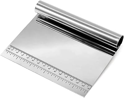 Stainless steel scratch, stainless steel flour scraper, Delfino chair scraper, cake scraper, versatile scraper tool, with measurement brands, cooking scraper.. DIAYTAR NIGERIA revolutionizes online shopping with competitive prices and reliable 5-8 day delivery.