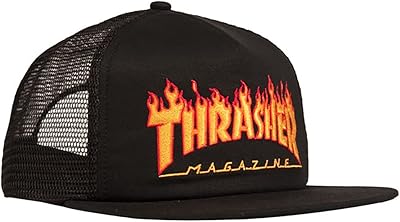 Hat with Thrasher embroidered logo - Black.. Shop smart with DIAYTAR NIGERIA, offering a vast product range delivered to your doorstep within a week.