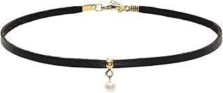 Long necklace with color pearls for women - EE3723NPDB, leather, pearls.. Discover the perfect balance of selection and value with DIAYTAR NIGERIA's nationwide delivery service.