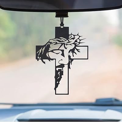 Rear view mirror accessories - Car mirror suspension accessories - Car pendant, car ornaments - Car banking accessories for men and women - Black (Cross of Jesus Christ).. Experience hassle-free shopping with DIAYTAR NIGERIA's user-friendly platform and prompt delivery service.