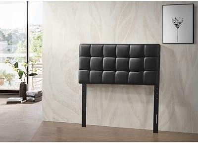 Bella I Faria, double, black leather headboard.. You choose it, we deliver it — DIAYTAR Nigeria makes shopping easy.