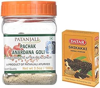 Patanjali Anardana Guli Basak 100g, with free shikaki datar powder - Hair powder based on 100g plants.. Get more, save more — only on DIAYTAR Nigeria.